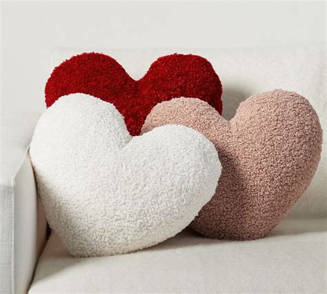 heart shaped decorative pillows